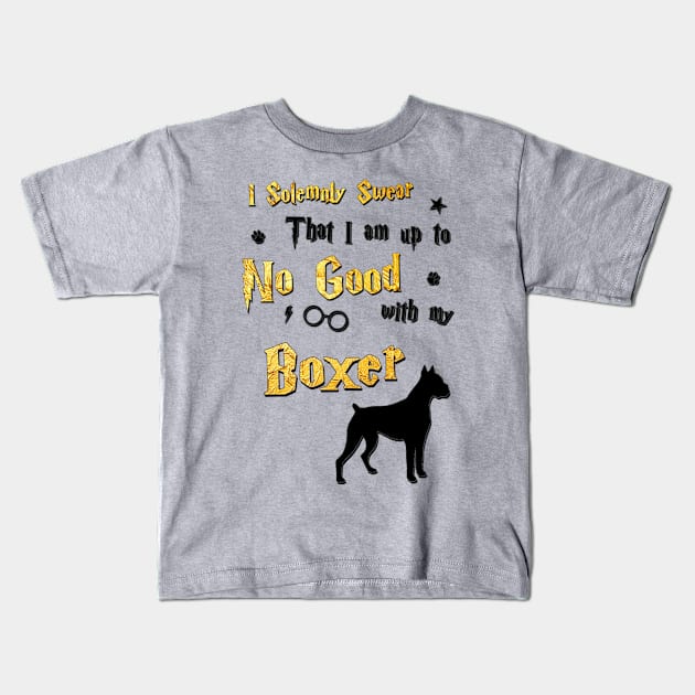 Boxer Kids T-Shirt by dogfather